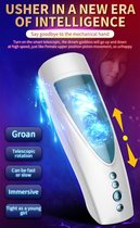 Power Escorts  - Mega Size - 32 Cm - Masturbator Cup - Vibrating, Rotating And Flashing Masturbation - USB oplaadbaar - 10 Speed + 10 Function / Talk Mode - Dia Outside 10 Cm - sto