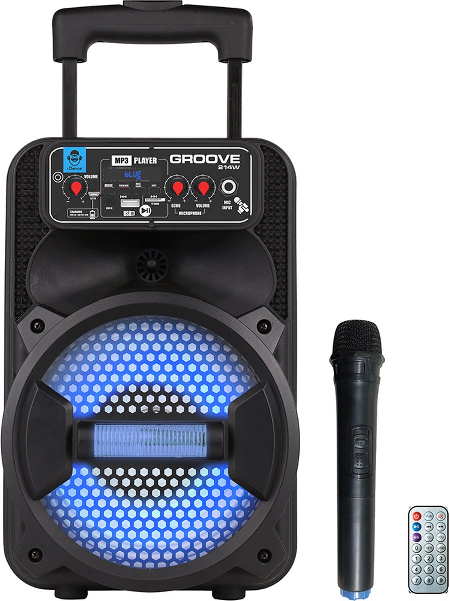 Enceinte Bluetooth Groove 100 Watts MP3 et USB avec micro Noir