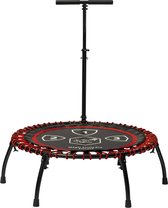 Magic Circle Pro Fitness Trampoline 100 cm Rood - Aluminium fitness trampoline met elastieken - Eenvoudig Inklapbaar - Inclusief Armsteun