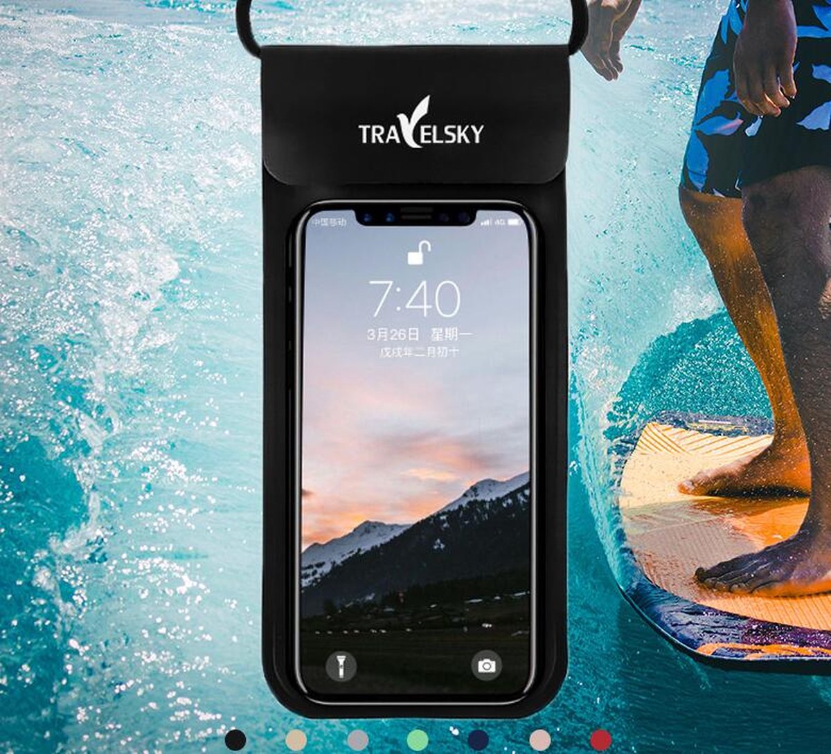 Waterdichte telefoon Hoes-Onderwater hoesje telefoon - Waterproof Case - waterdichte hoesje - hoesje voor telefoon -Onderwater hoesje telefoonhoesje -Hoge kwaliteit Volledig waterbestendige Telefoonhoesje - donker blauw