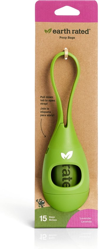 Earth Rated Poepzakhouder Lavendel met 15 poepzakjes