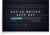 Walljar - Get 1% Better - Muurdecoratie - Poster