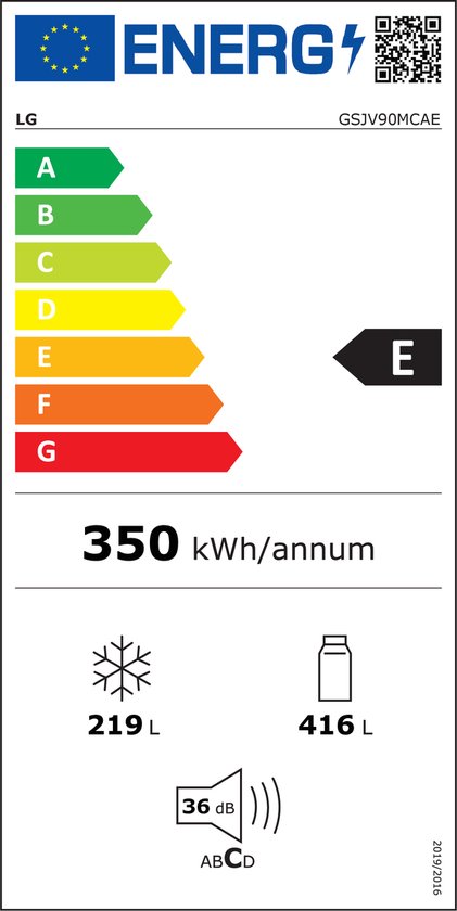 LG GSJV90BSAE frigo américain Autoportante 635 L E Acier inoxydable