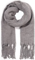 Warme Sjaal met Franjes - 185x45 cm - Grijs