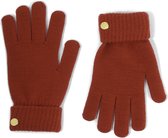 Chunky knit gloves - red