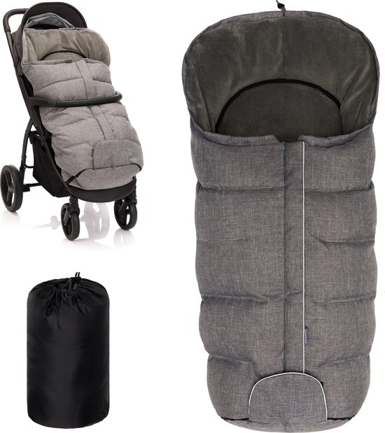 Zamboo Deluxe Car Seat Footmuff - Teddy Fleece Baby Footmuff with Openings for Belts, Hood and Carry Bag - Basic