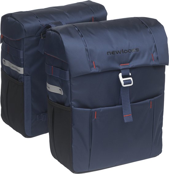 New Looxs Vigo Dubbele Fietstas - 37 liter – Blauw