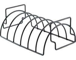 PROKING Sparerib Barbecue Rek – BBQ Accessoires – Inclusief Sparerib Recept – Anti-aanbak lag – 35 x 19.5 x 11.5 CM