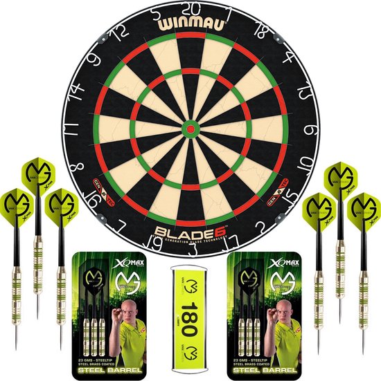 Verbanning Ontwaken vermomming Winmau Blade 6 - dartbord - 2 sets - dartpijlen - Michael van Gerwen -  darts - dart... | bol.com