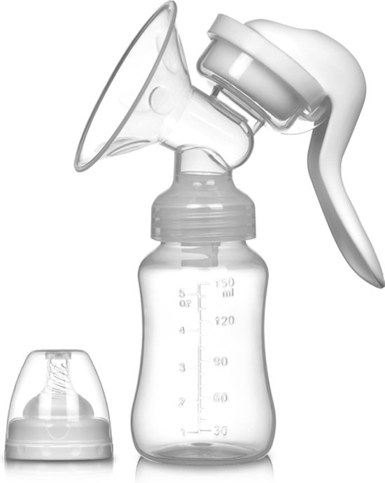 Nuvance - Draagbare Borstkolf - Inclusief Melkfles - 180ml - Handkolf - Kolfapparaten - Borstvoeding - BPA Vrij