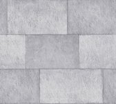 AS Creation Titanium 3 - Tegelpatroon behang - Metallic glans - grijs - 1005 x 53 cm