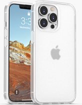 iPhone 13 Pro Max Shockproof Hoesje - Frosted iPhone 13 Pro Max Telefoonhoesje - Mobiq iPhone 13 Pro Max Frosted Bumper Case wit - Geschikt voor iPhone 13 Pro Max