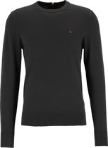 Tommy Hilfiger Pima Cotton Cashmere - O-hals heren trui katoen met kasjmier - zwart (Black) -  Maat: 3XL