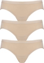 ten Cate Basic women bikini slips (3-pack) - dames slips lage taille - huidskleur - Maat: M