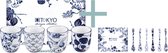 Tokyo Design Studio Package Deal - Flora Japonica Cup Set 4pcs 6.7x7.7cm 170ml + Spoon Set 6pcs 13cm