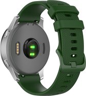 Case2go - Siliconen bandje geschikt voor Garmin Smartwatch Venu 2S / Vivomove 3s /Vivoactive 4s / Active S - 18 MM - Donker Groen