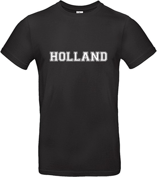 Holland - EK Voetbal - WK Voetbal - T-shirt Holland Oranje - Maat S - Zwart