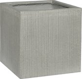 Cube Ridged Vertical Block S Cement 40x40x40 cm vierkante bloempot