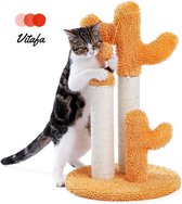 Vitafa Krabpaal Voor Katten - Krabpaal Cactus - met Kattenspeeltje - Hoogte 53cm