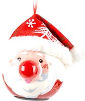 Oneiro's luxe kerstbal DMERO Multi – ø65 mm  – ø80 mm - PER 1 STUK antraciet - grijs - zwart - kerstbal - luxe verpakking – kerstcollectie – kerstdecoratie – kerstboomhanger – kerstversiering