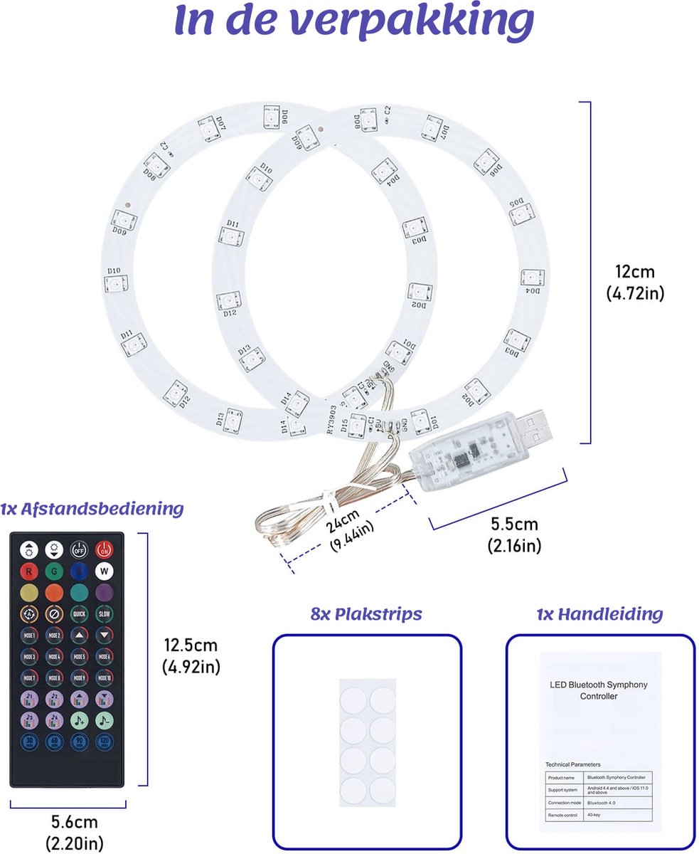 Bande LED Smart RGB Playstation 5 - Comprend une application et