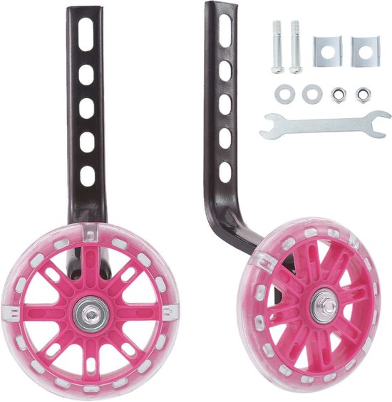 QualityB4Quantity kinderfiets zijwieltjes - Fietswieltjes - geschikt voor 12 tot 20 inch - Lichtgevend - ROOD van QualityB4Quantity — afbeelding 3