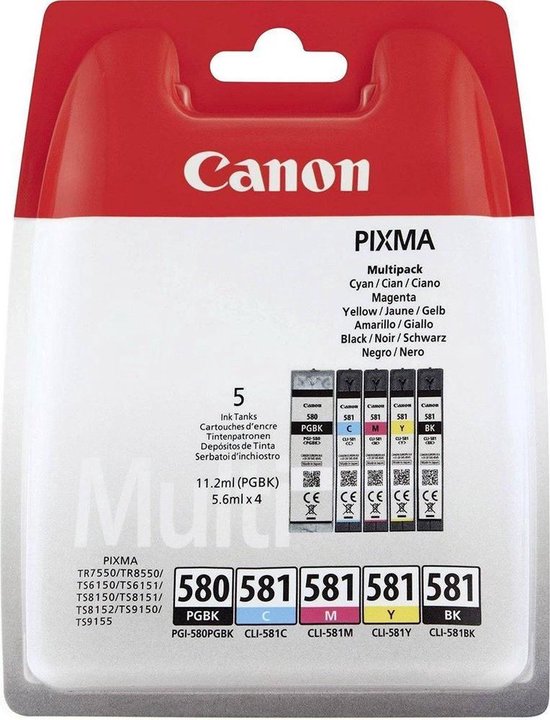 Canon PGI-580 & CLI-581 - Cartouche d'encre - 2x Zwart / 1x