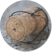 Muismat - Mousepad - Rond - Close-up van een kurk - 50x50 cm - Ronde muismat