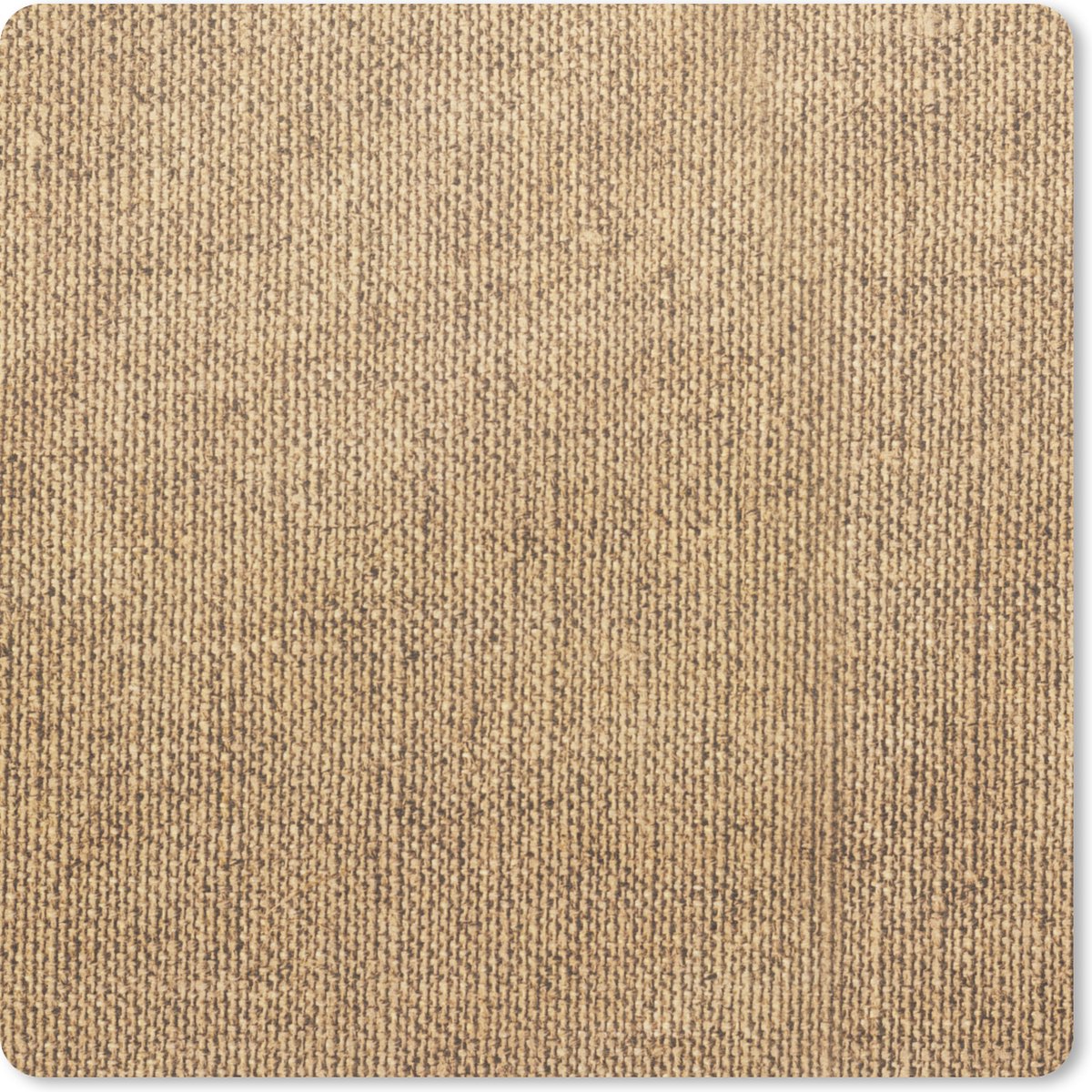 Muismat 20x20 cm - Mousepad Muur - Bruin - Stof - Muismatten