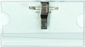 Premium Badge met clip en speld 40x75mm - Naambadge - Transparant