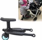 Noiller Meerijdplankje Met Zitje - Meerijdplankje Voor Kinderwagen - Kid Sit Meerijdplankje - Zwart