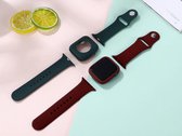 Rode Apple watch bandje + case 44/45mm