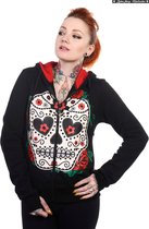 SUGAR SKULL RED ROSES SWEATER - BANNED