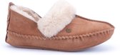 Warmbat Barrine Suede Dames Pantoffels - Cognac - Maat 39