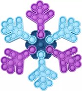 Fidget toys pop it sneeuwvlok - 3D - kerst pop it - kerstcadeau - snowflake