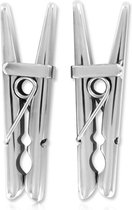 Mr.Steel - Clothespins Nipple Clamps - Stainless Steel- PAIR- 3.25 inches in length, opens up to half an inch
