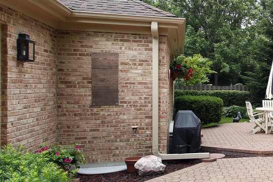 Affiche de jardin Gros plan d'un fond en bois foncé - Décoration murale cm - Décoration murale d'extérieur - Affiche de jardin - Toile de jardin - Affiche de clôture - Tableau de jardin