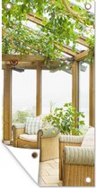 Affiche clôture Plantes en verrière - 100x200 cm - Toile de jardin