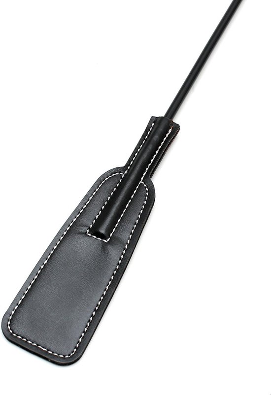 Rimba Bondage Play Riding Whip et Ressorts Tickler - Jouet 2 en 1 - rouge/noir