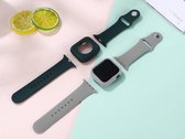 Grijze Apple watch bandje + case 44/45mm