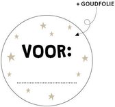 stickers Kerst Sinterklaas Voor..... beschrijfbare naamstickers cadeaustickers cadeau inpakken sluitzegels 12 stuks