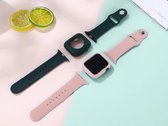 Roze Apple watch bandje + case 44/45mm