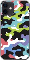 Coque iPhone 12 - Motif camouflage coloré - Coque de téléphone en Siliconen
