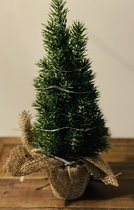 Kerstboom - met LED-verlichting - L10xB10xH33 cm     (kerstpakket TIP)