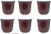 Images D'Orient, Coffee Cup VAGABONDE, porcelain, 90ml, set van 6