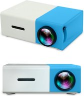 Vitafa Mini Beamer - Mini Projector - Mini beamer projector - Pocket beamer projector - Beamer scherm smartphone - Bluetooth en Wifi  - Blauw met Tas