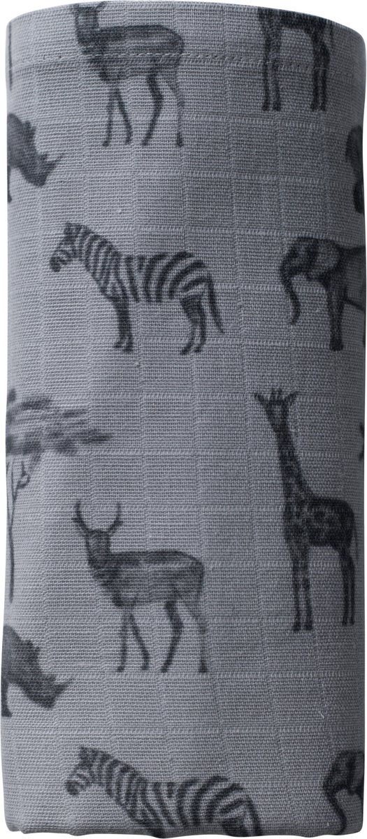 Snoozebaby swaddle/doek wieg van 100% organic katoen - 80x80cm - Safari Grey Snoozebaby swaddle/doek wieg van 100% organic katoen - 80x80cm - Safari Grey