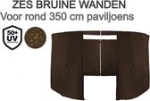 El Jardin - Zijwanden voor Rond Partytent - 350 - Bruin - Voor paviljoen