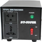 Omvormer 500 watt DT-500VA spanningsomvormer Voltage Converter 220V naar 110V Transformer Automatisch Step Up & Step Down 110V-220V /220V-110V Converter (500W)