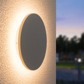 HOFTRONIC™ LED Wandlamp Grijs Rond - 9 Watt - 3000K - IP54 spatwaterbestendig - Casper XL - 3 jaar garantie